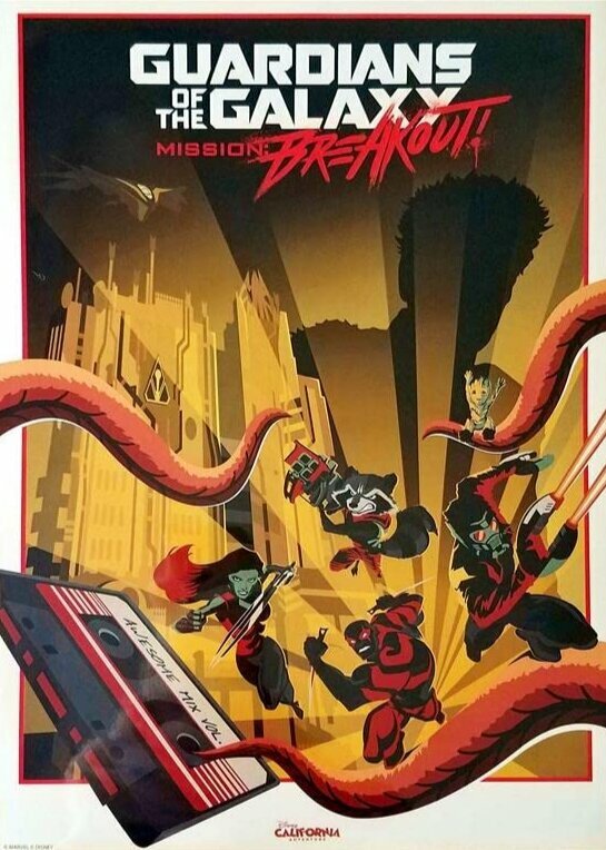 Постер Disneyland Resort: Guardians of the Galaxy - Mission Breakout!