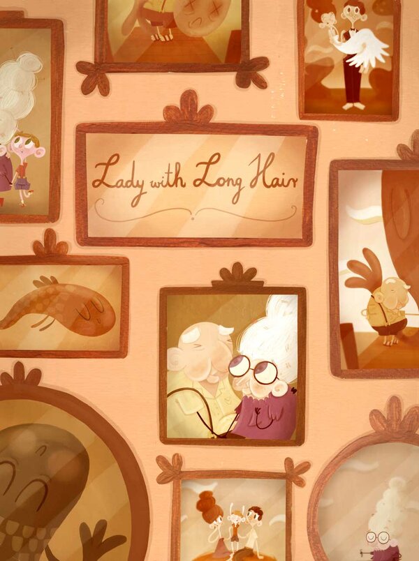 Постер Дама с длинными волосами