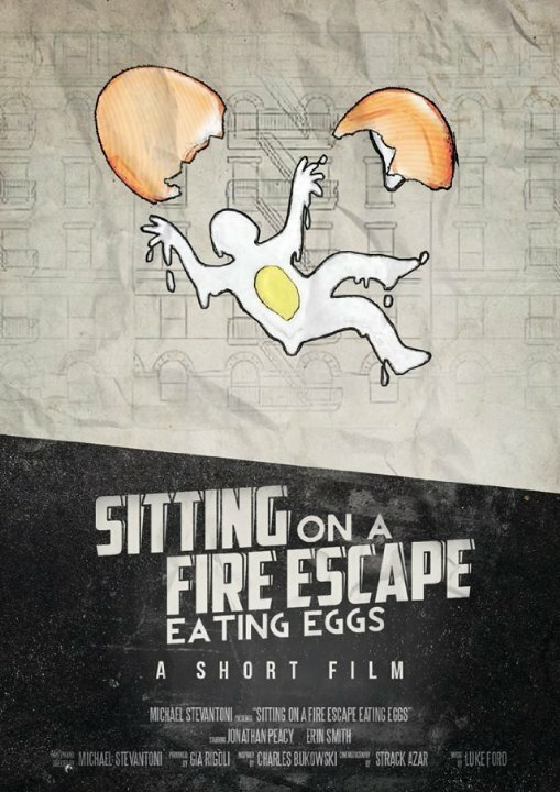 Постер Sitting on a Fire Escape Eating Eggs
