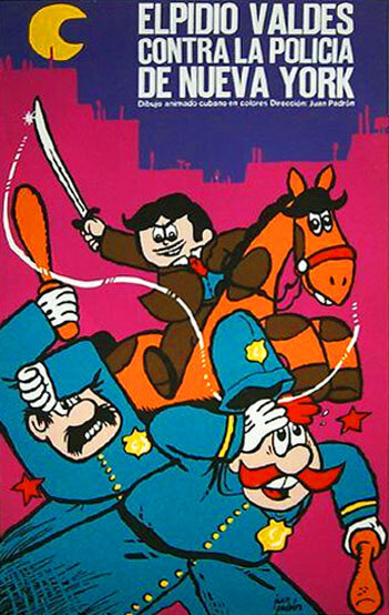 Постер Elpidio Valdés contra la policía de Nueva York